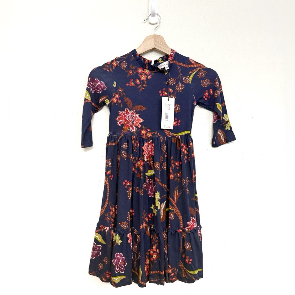 NWT Cara Cara Kids Rosie Dress in Ophelia floral midnight Size 8T